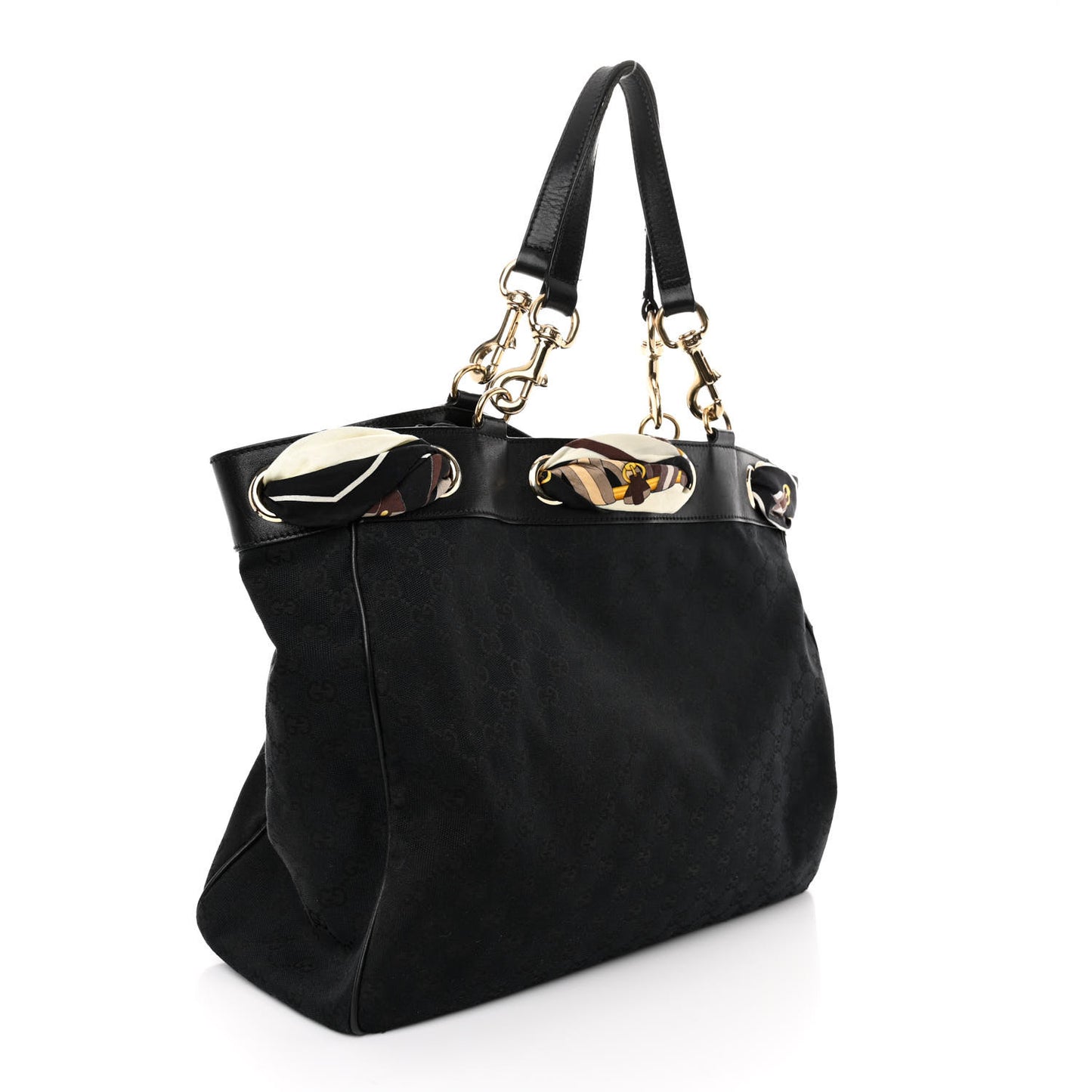 Monogram Large Positano Tote Black