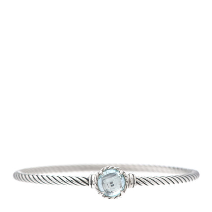 David Yurman Sterling Silver Blue Topaz 3mm Chatelaine Bracelet 1 of 4