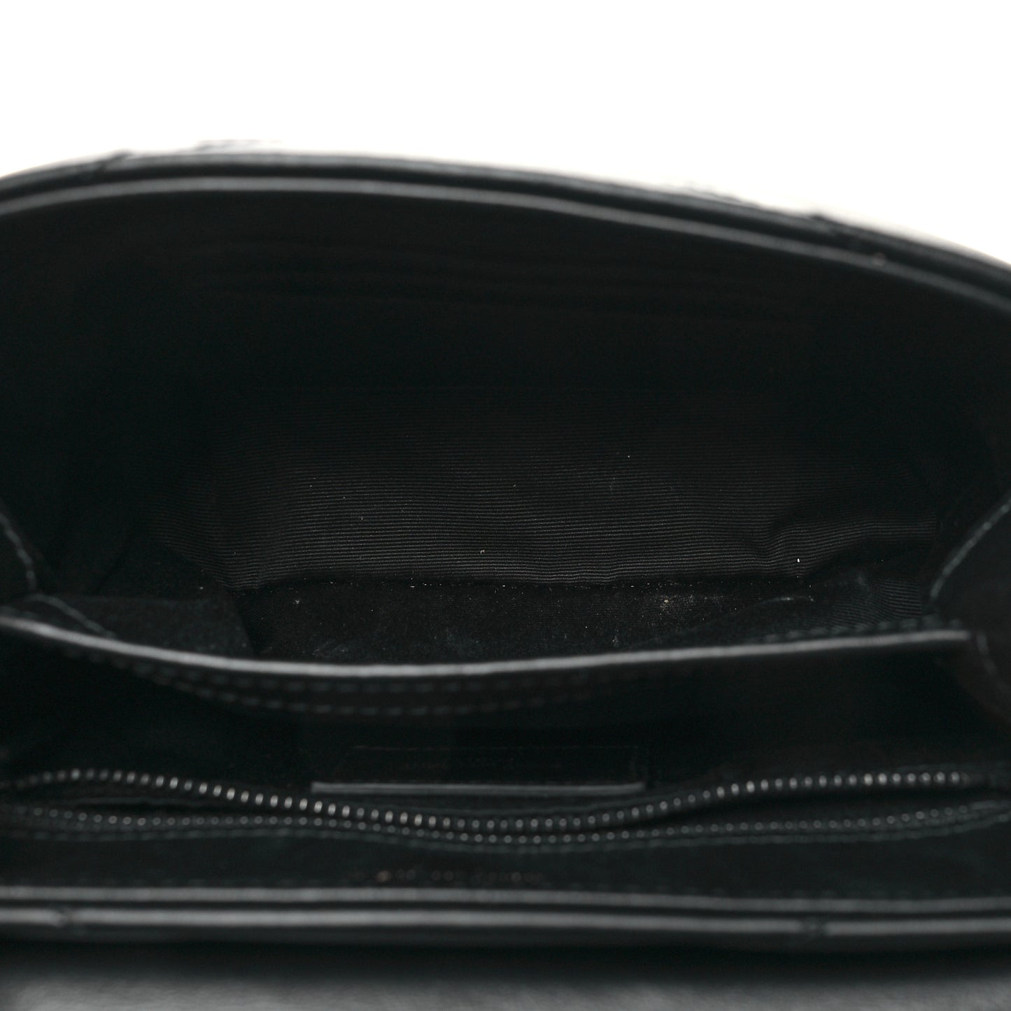 Calfskin Y Quilted Monogram Monochrome Toy Loulou Crossbody Bag Black
