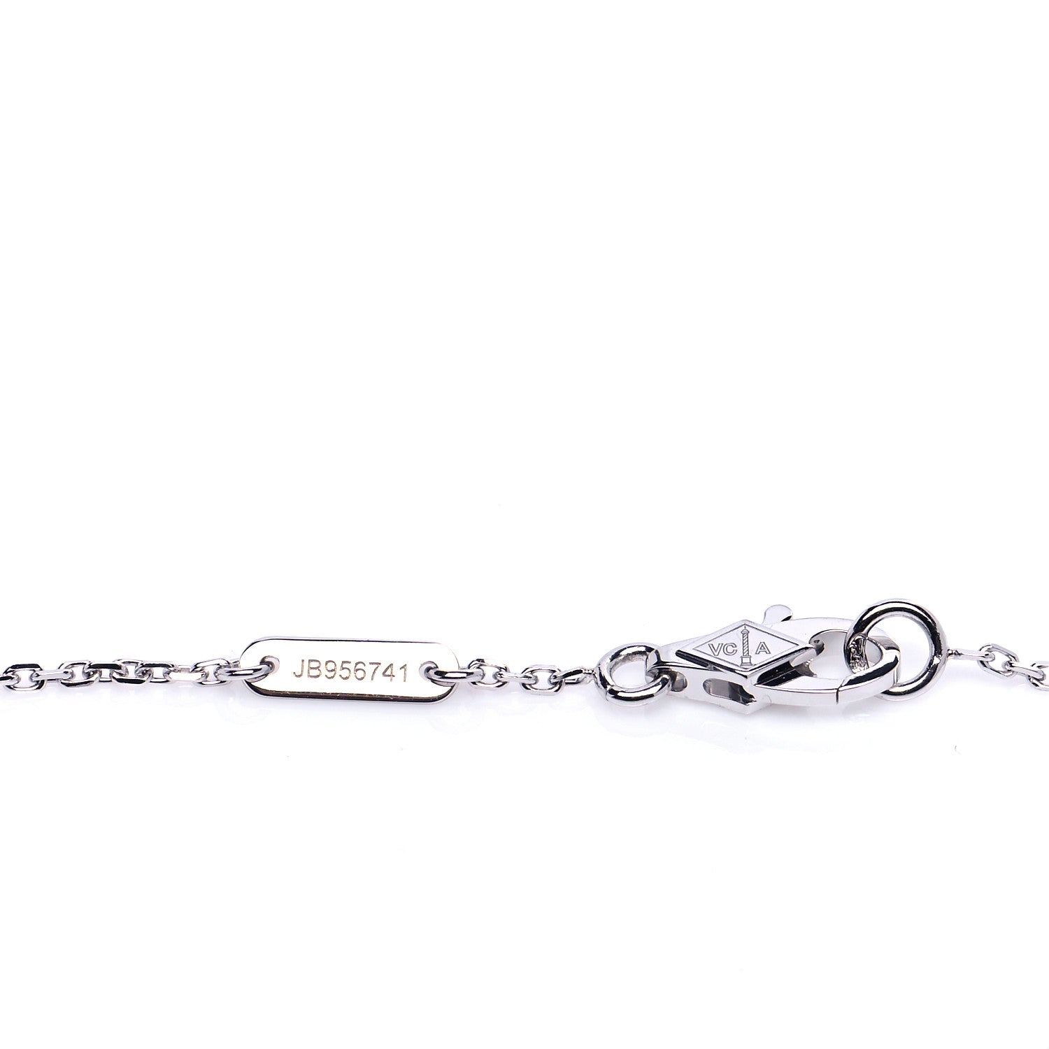 Van Cleef & Arpels 18K White Gold Turquoise Sweet Alhambra Butterfly Bracelet 5 of 7