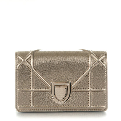 Christian Dior Metallic Grained Calfskin Baby Diorama Flap Bag Champagne 1 of 7
