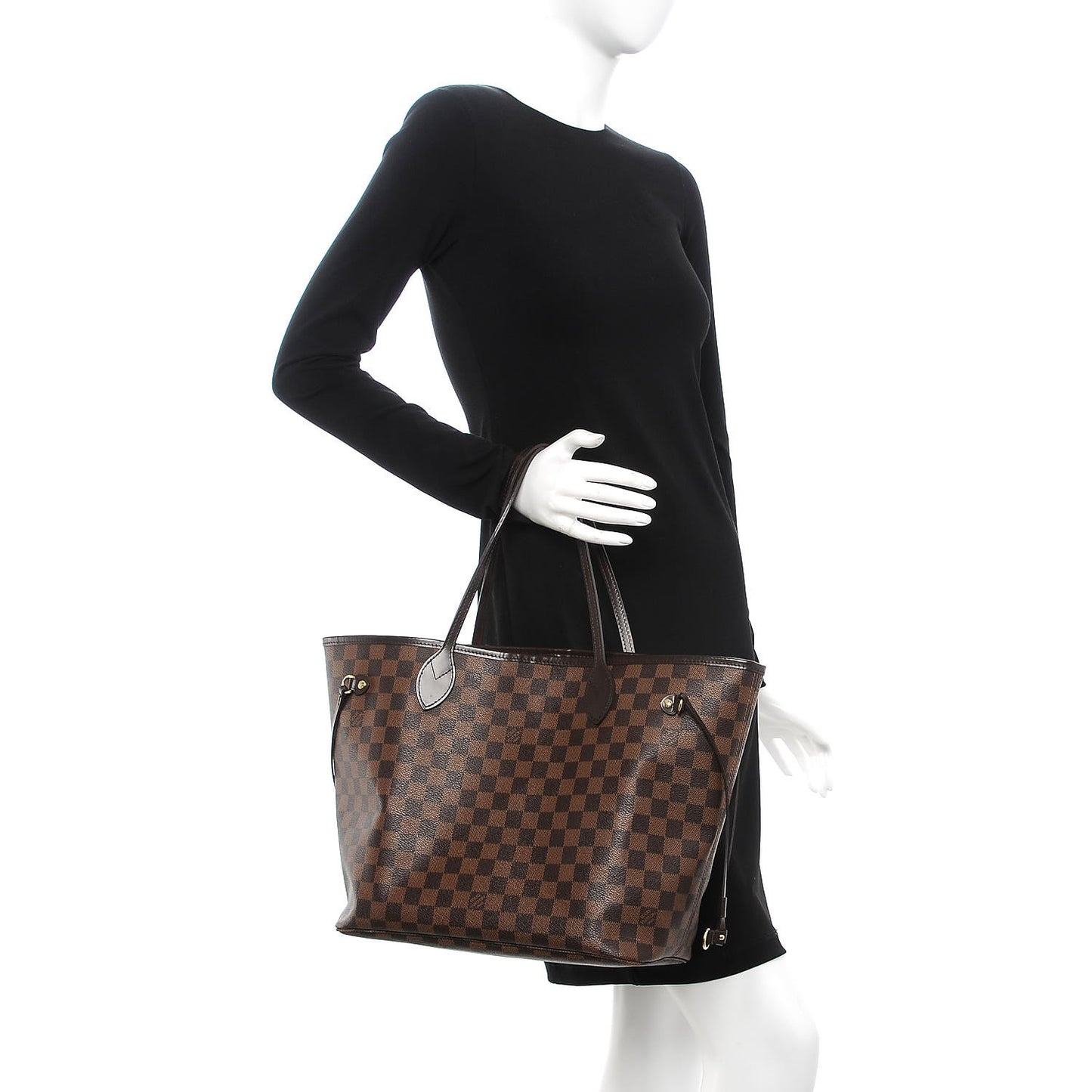 Damier Ebene Neo Neverfull MM Rose Ballerine