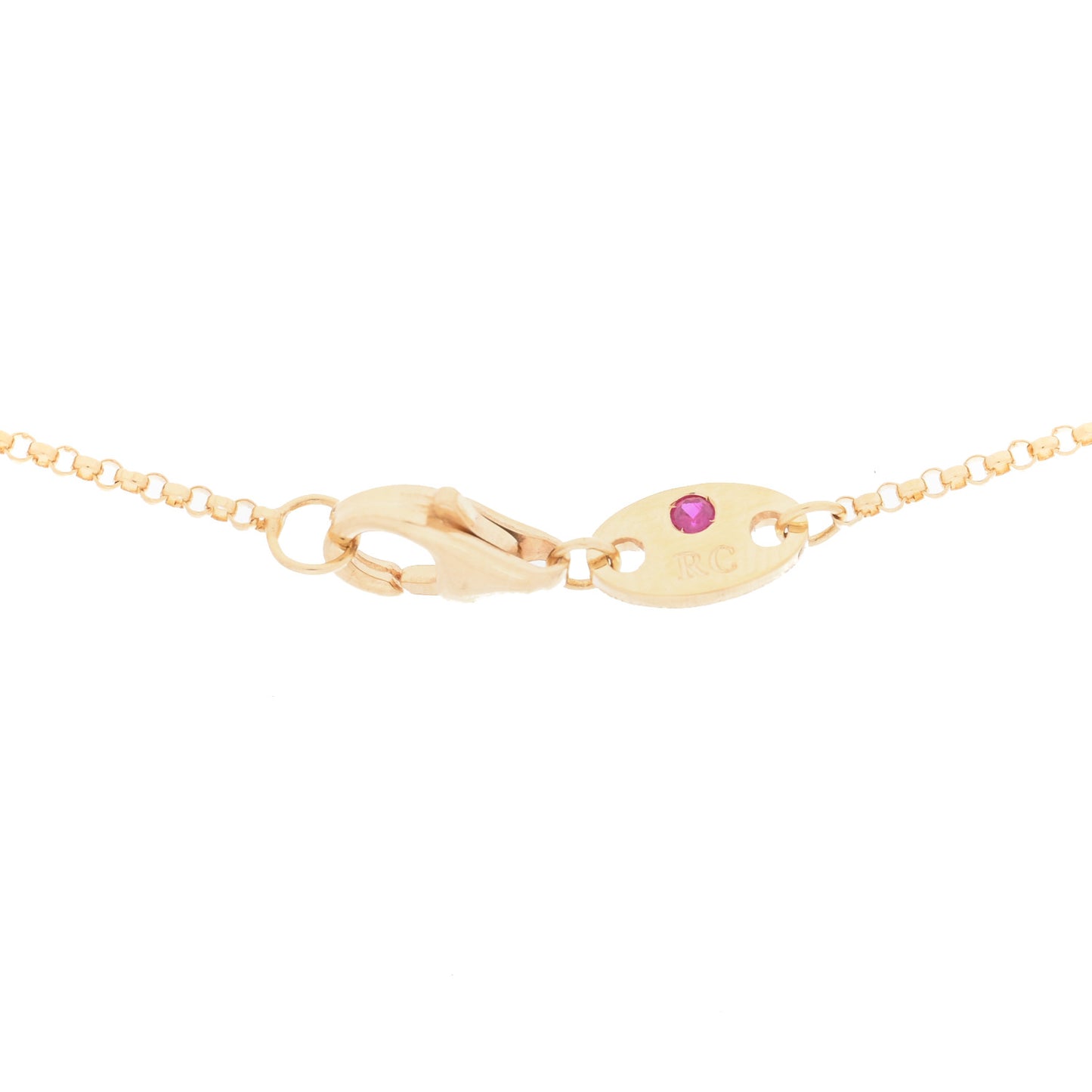 18K Yellow Gold Mother of Pearl Pois Mois Pendant Necklace