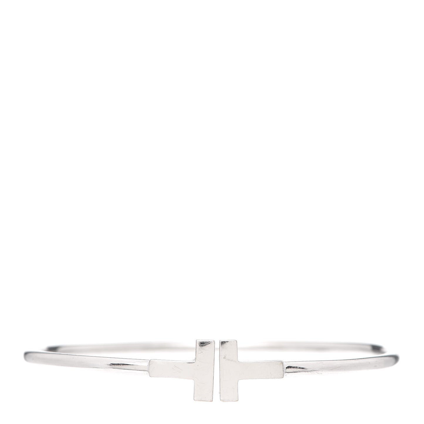 18K White Gold T Wire Bracelet