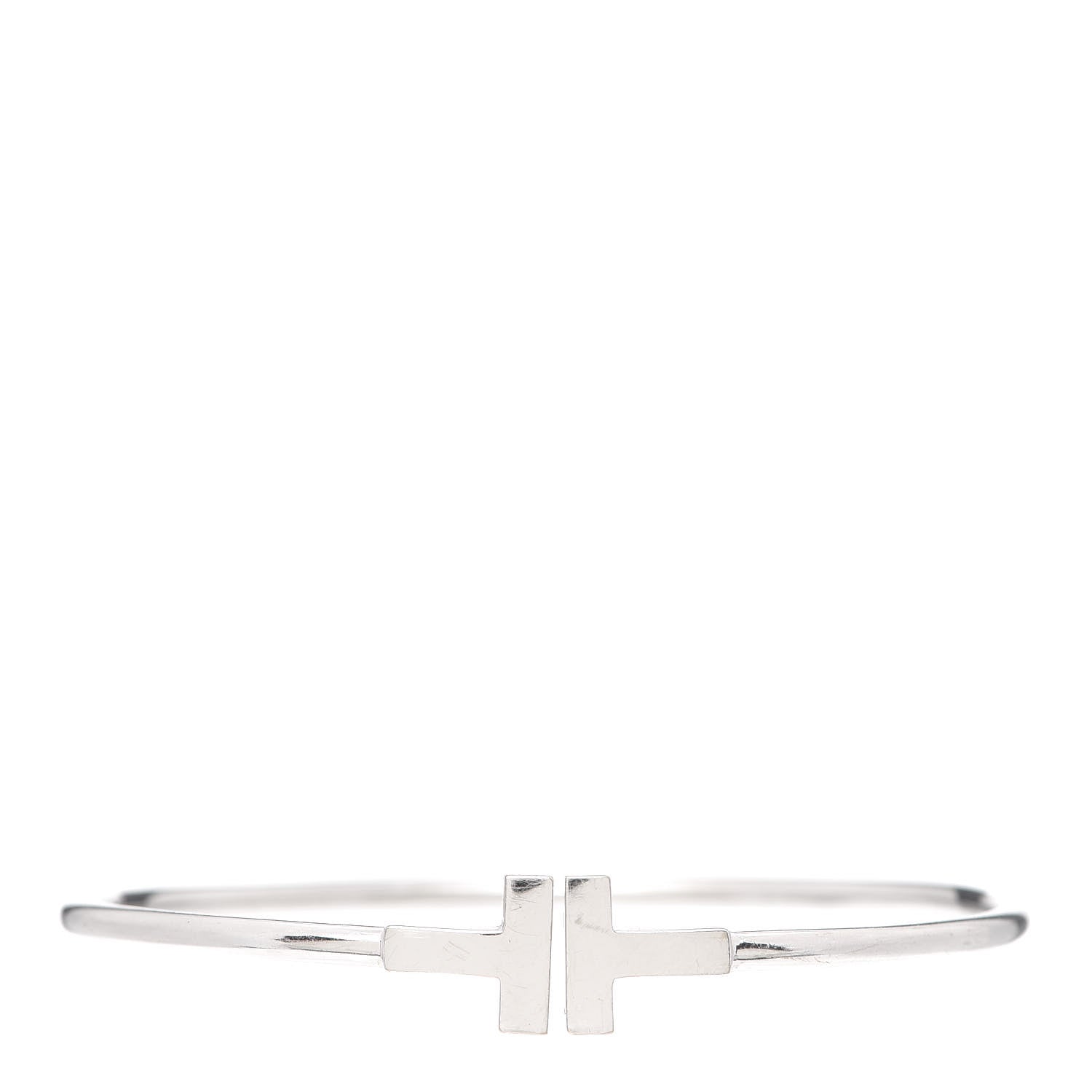 Tiffany 18K White Gold T Wire Bracelet 1 of 5