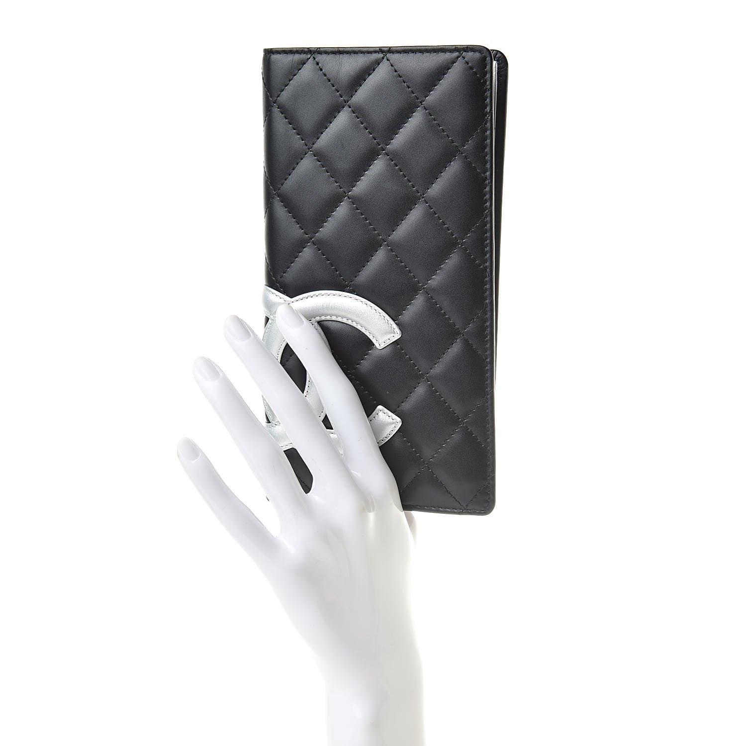 Chanel Calfskin Quilted Cambon Agenda Planner Black Silver 2 of 10