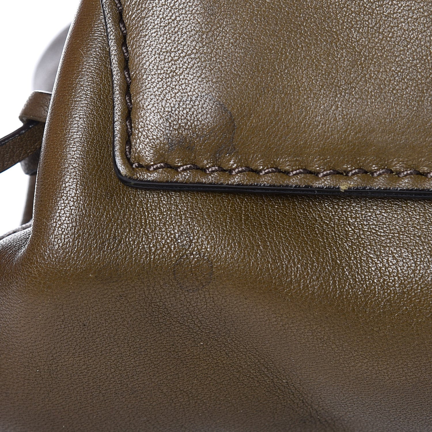 Burberry Calfskin Large Studded Padlock Shoulder Bag Khaki 9 of 16