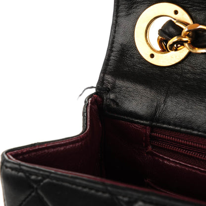 Chanel Lambskin Quilted Jumbo Flap Black 12 of 13