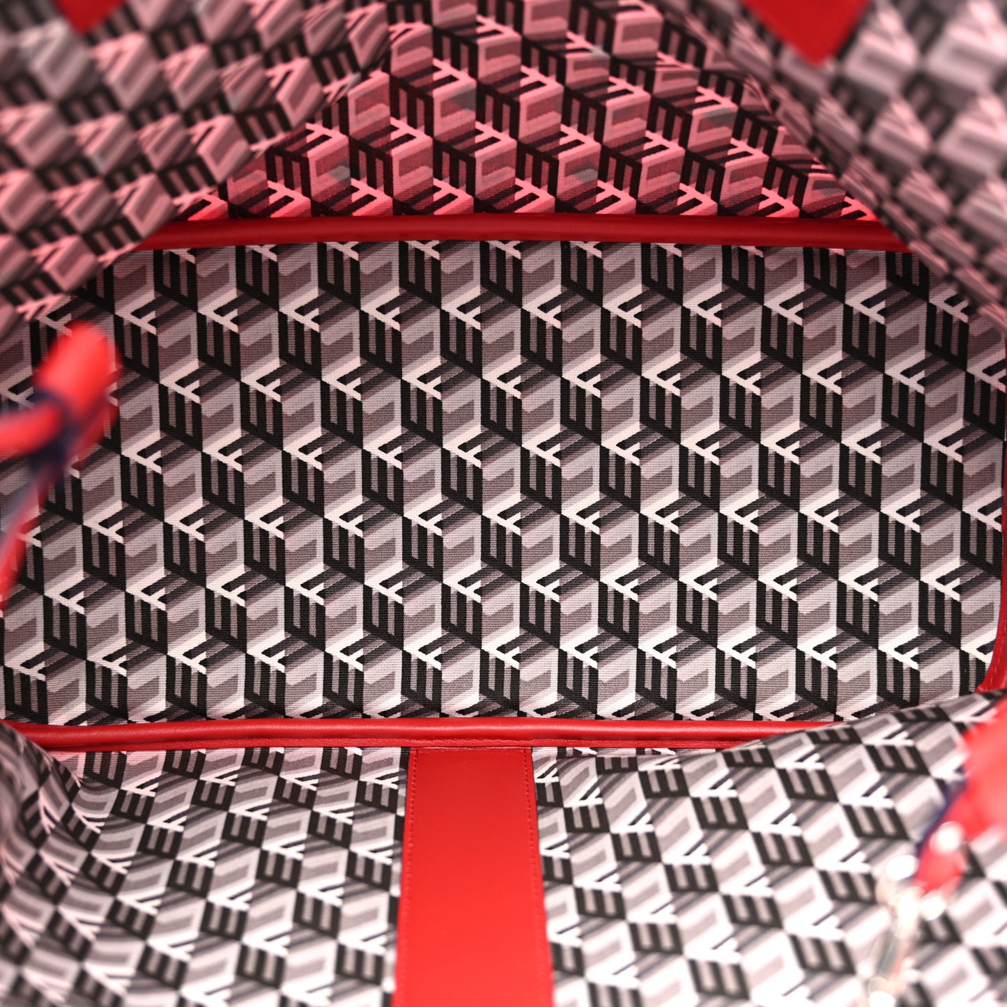 Visetos Medium Liz Reversible Shopper Tote Candy Red