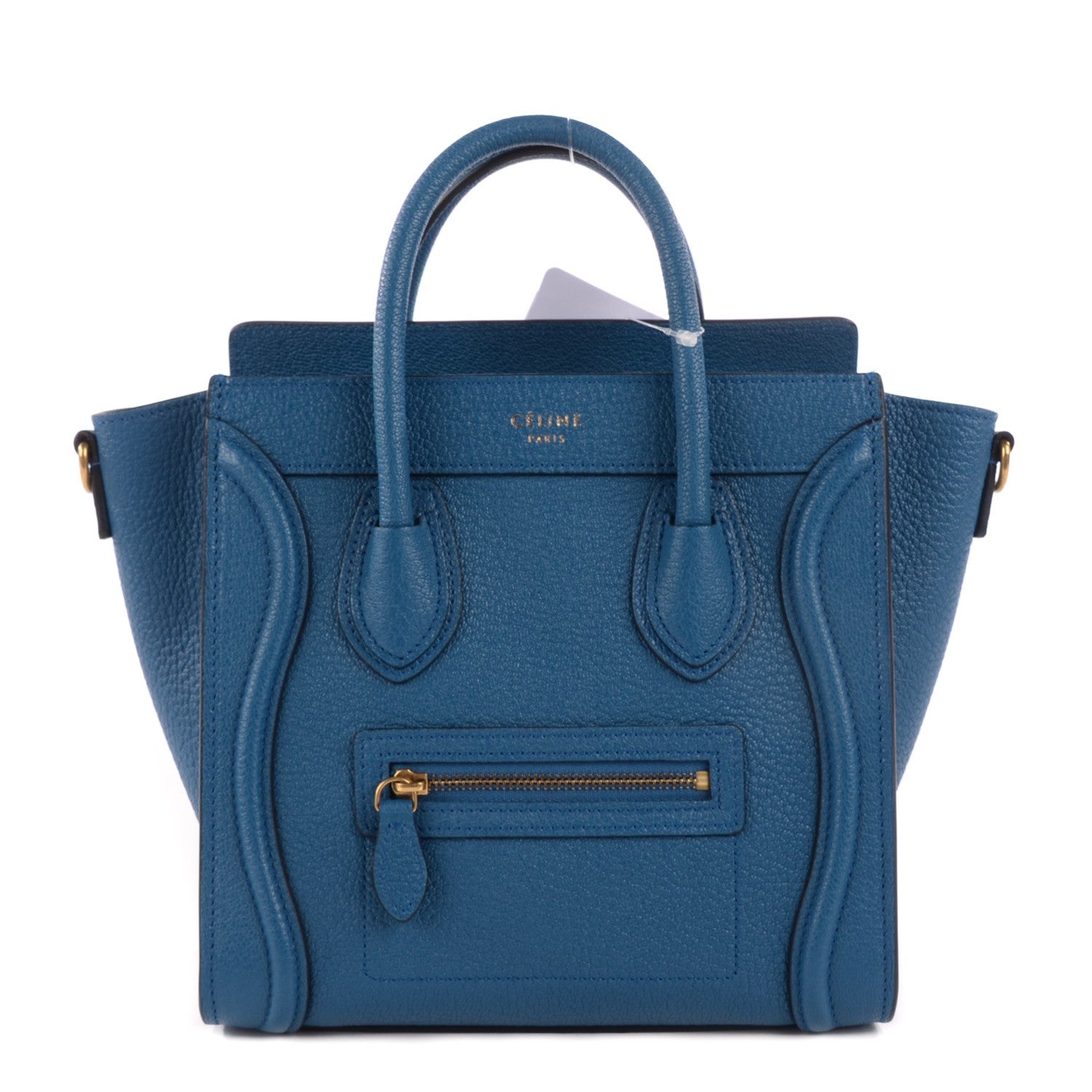Celine Goatskin Nano Luggage Deepsea 1 of 8