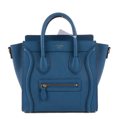 Celine Goatskin Nano Luggage Deepsea 1 of 8