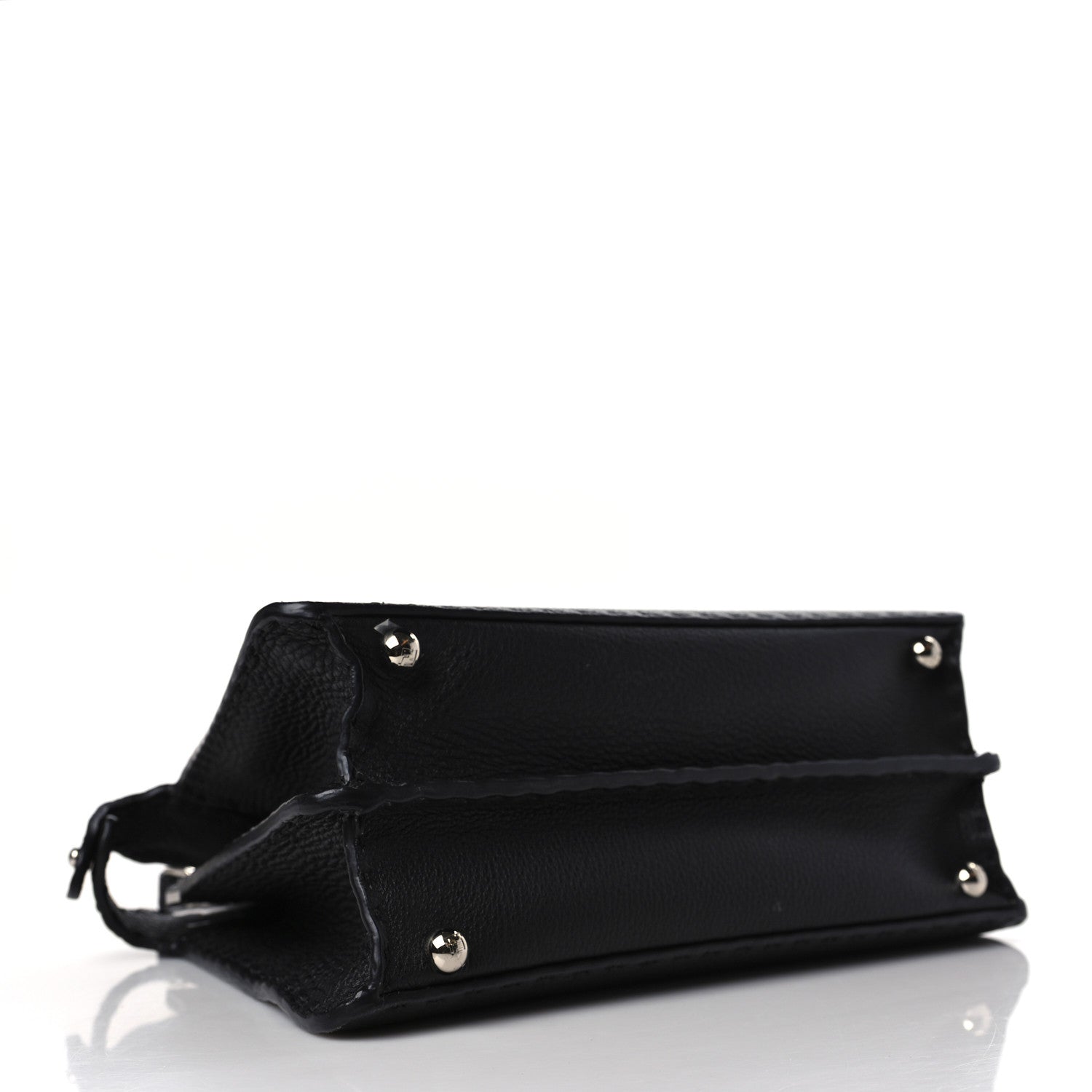 Fendi Cuoio Romano Selleria Chamois Small Peekaboo I SEE U Satchel Black Camel Sunflower 3 of 9