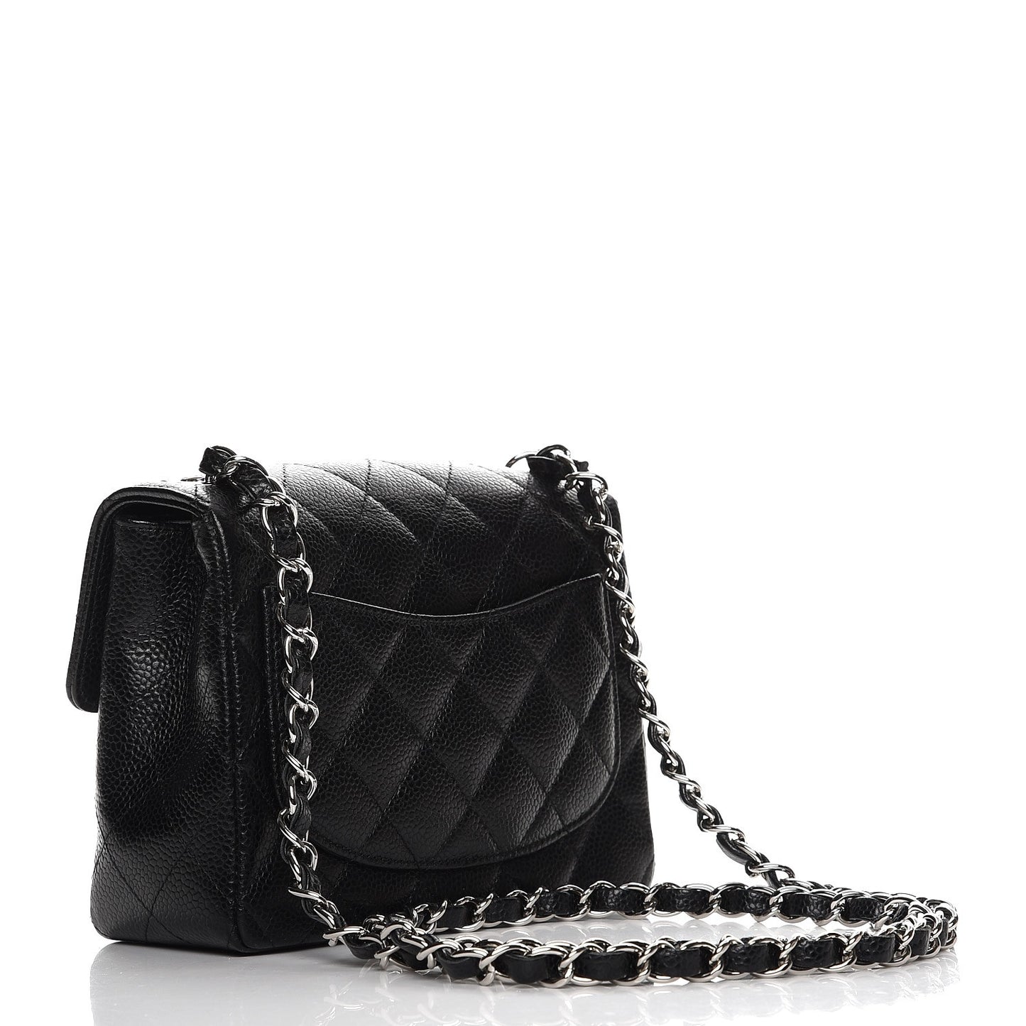 Caviar Quilted Mini Square Flap Black