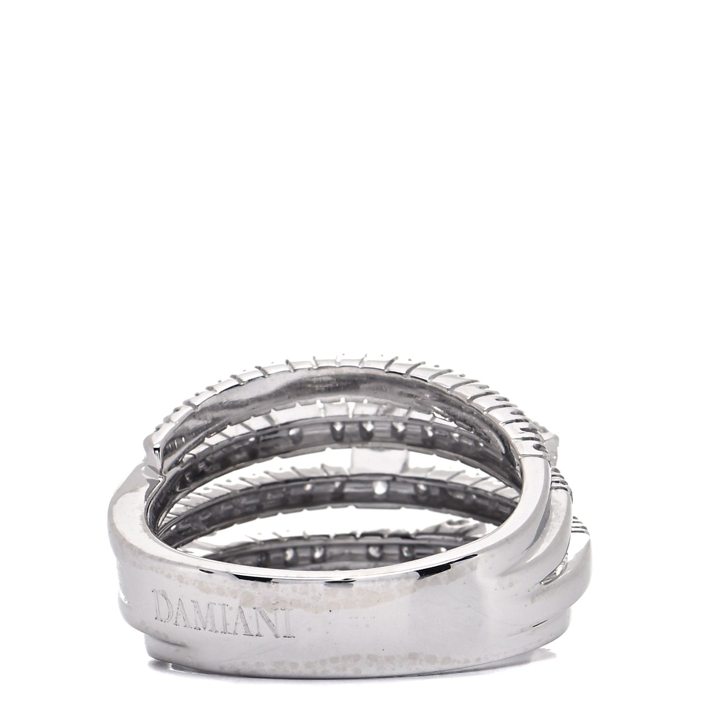 18K White Gold Diamond Notte di San Lorenzo Bombe Ring 55 7.25