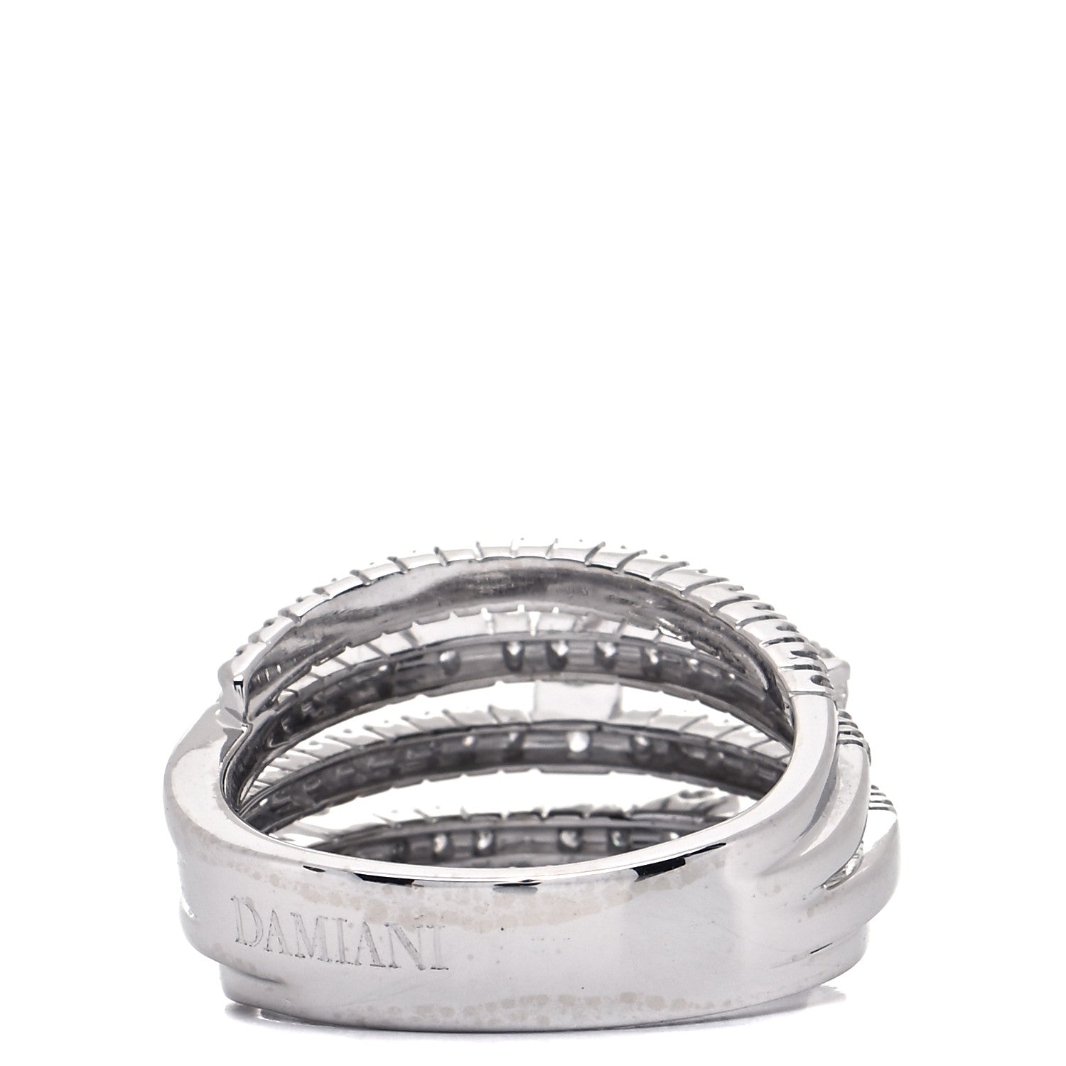 Damiani 18K White Gold Diamond Notte di San Lorenzo Bombe Ring 55 7.25 3 of 5