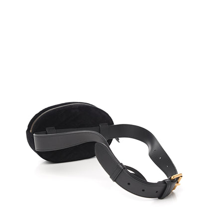 Gucci Velvet Matelasse GG Marmont Belt Bag 85 34 Black 2 of 8