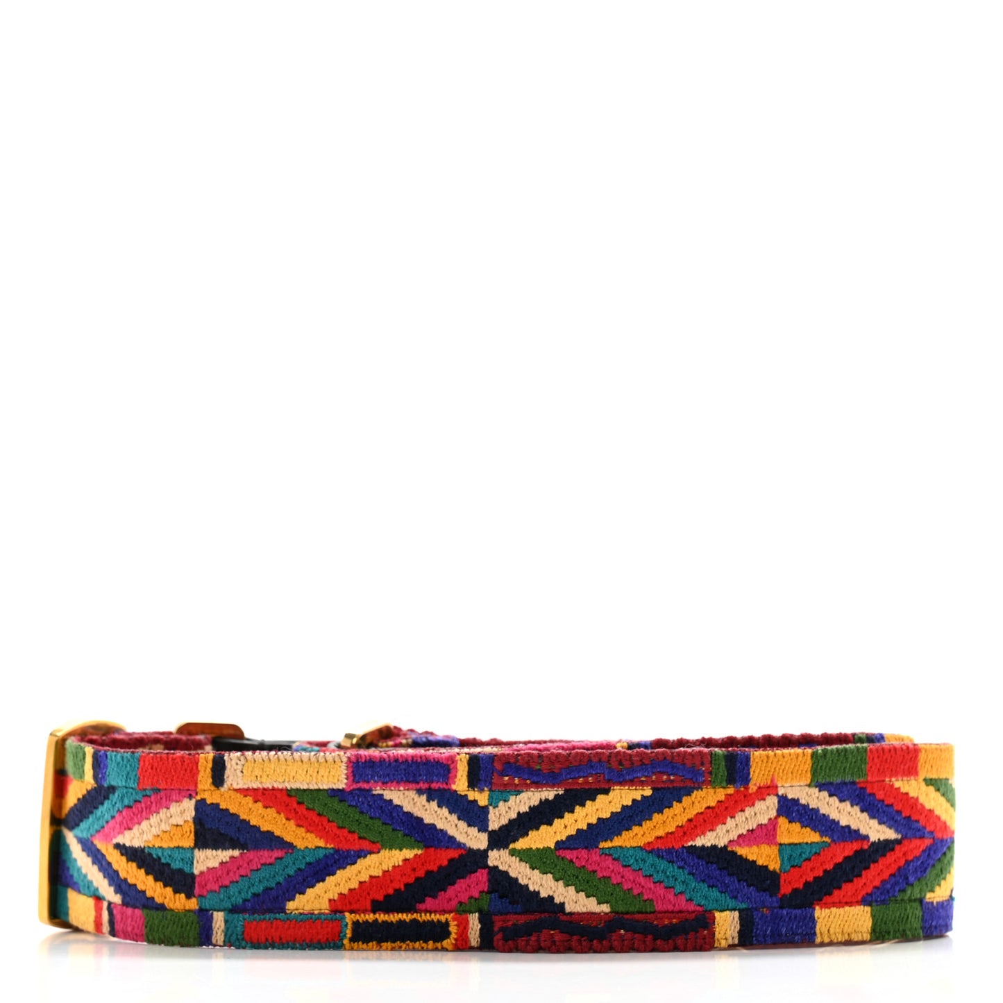 Canvas Native Couture 1975 Embroidered Rockstud Guitar Strap Multicolor