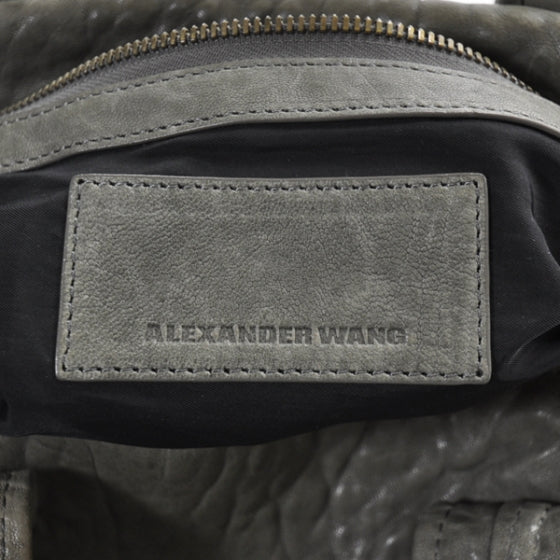 Leather Rocco Satchel Grey