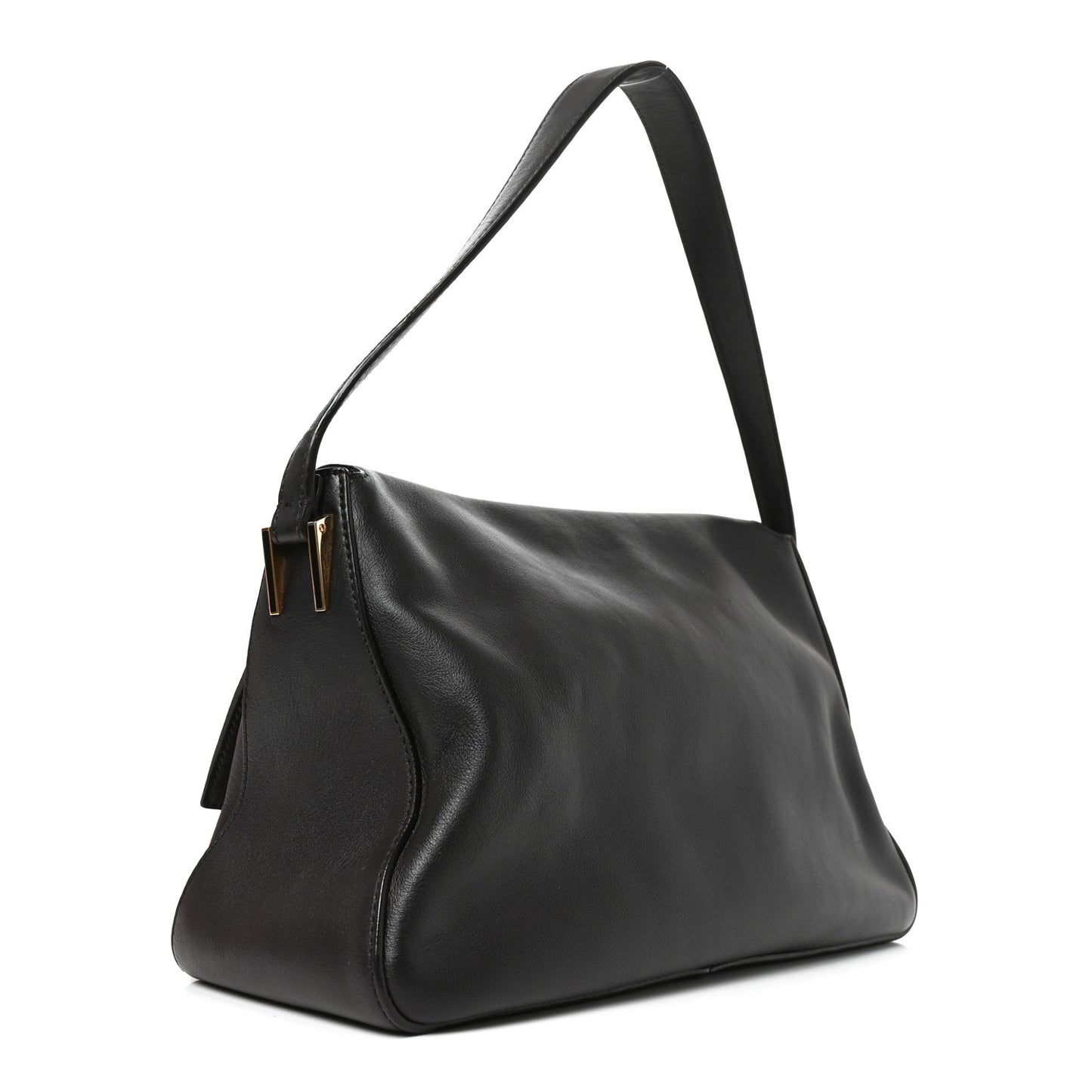 Vitello Flamingo Enamel Big Forever Mama Baguette Dark Brown