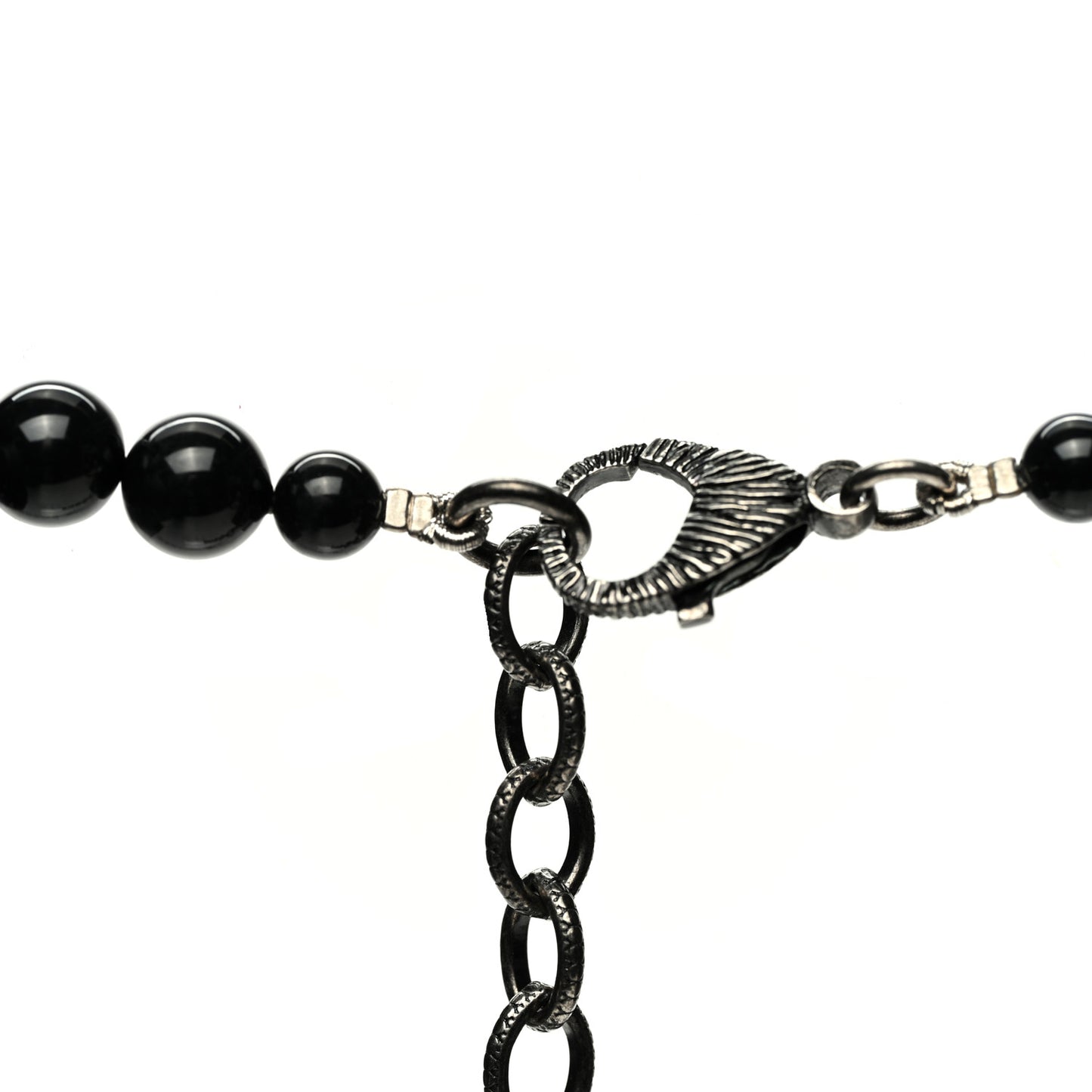 Pearl Crystal CC Camellia Necklace Ruthenium Black