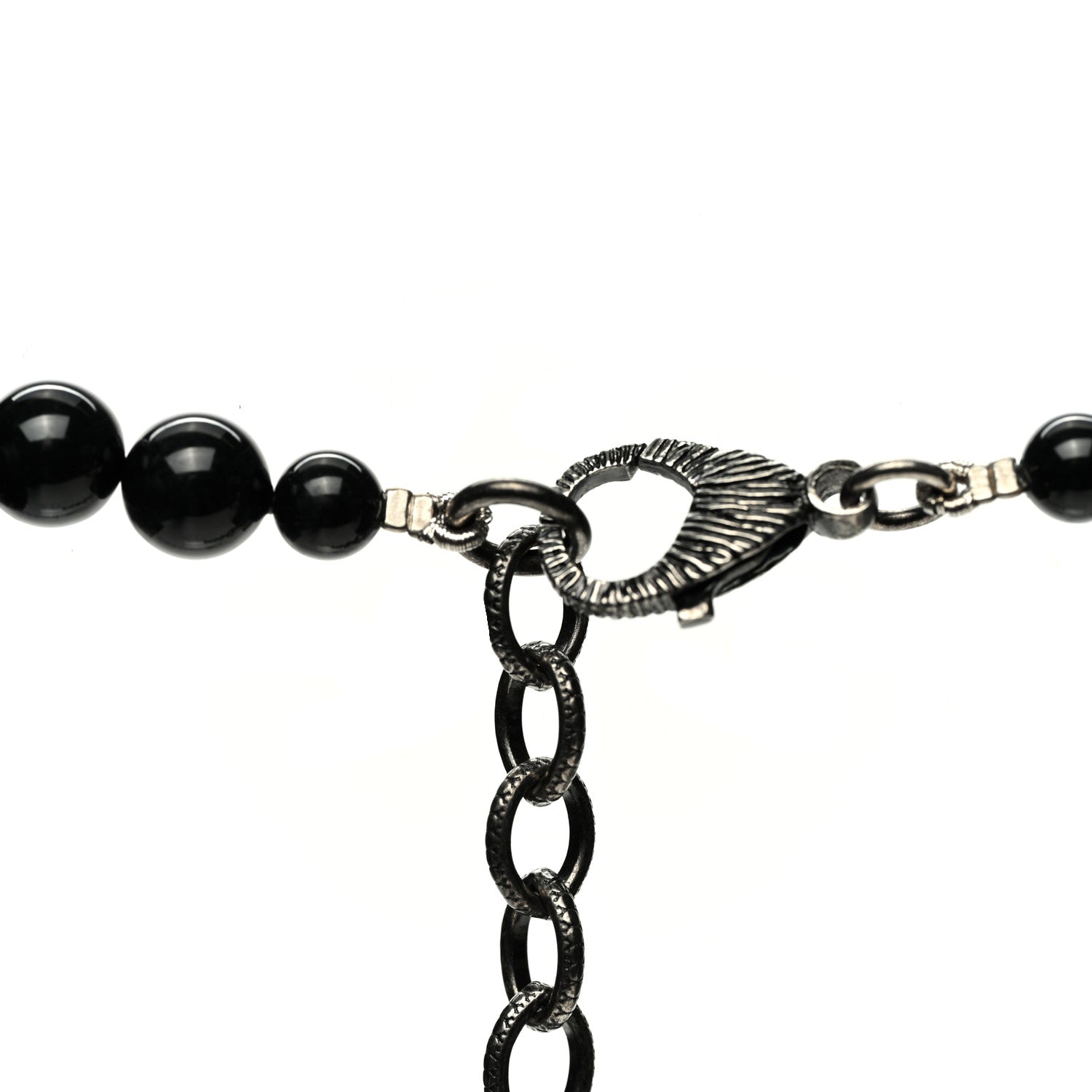 Chanel Pearl Crystal CC Camellia Necklace Ruthenium Black 5 of 7