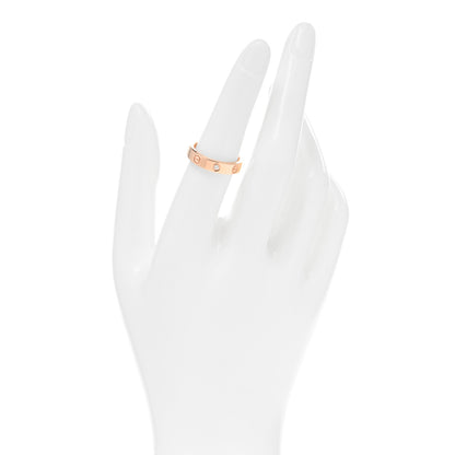Cartier 18K Pink Gold Diamond 4mm LOVE Wedding Band Ring 53 6.5 2 of 4