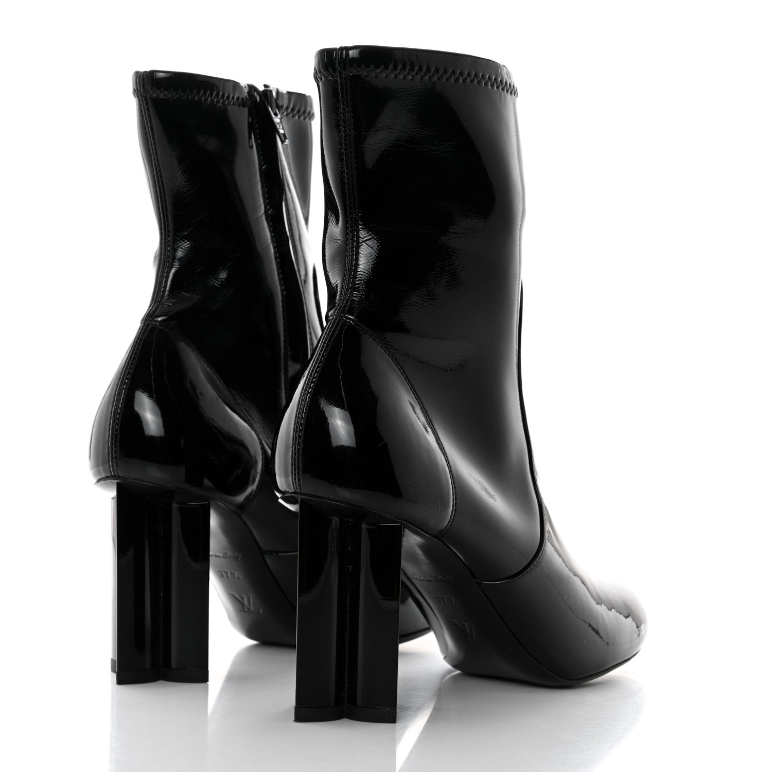 Louis Vuitton Patent Uniformes Silhouette Ankle Boots 37.5 Black 4 of 8