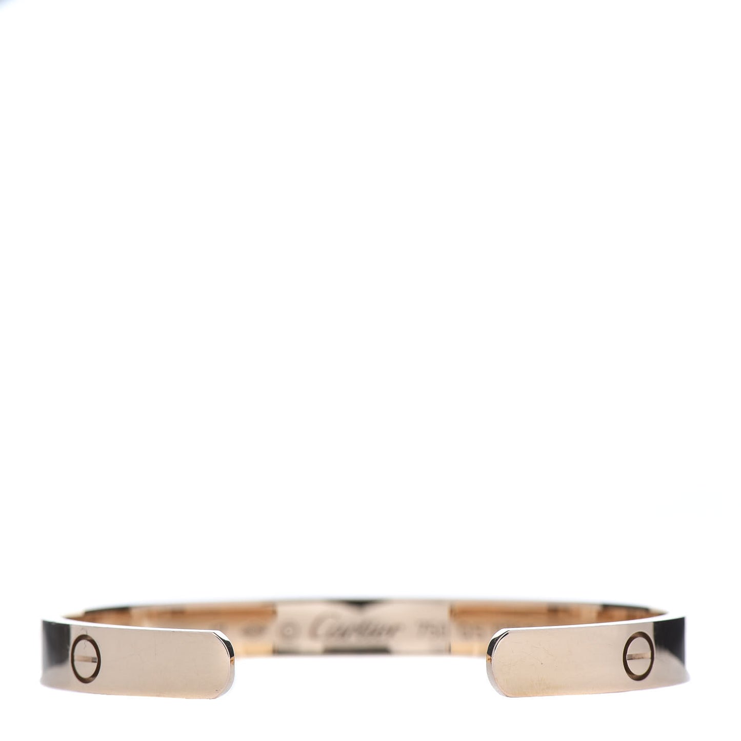 18K Pink Gold LOVE Cuff Bracelet 17