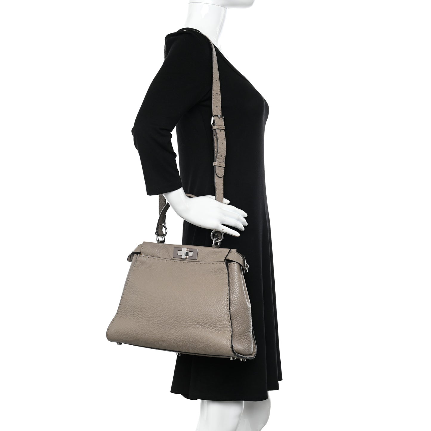 Cuoio Romano Selleria Medium Peekaboo Iconic Satchel Corda