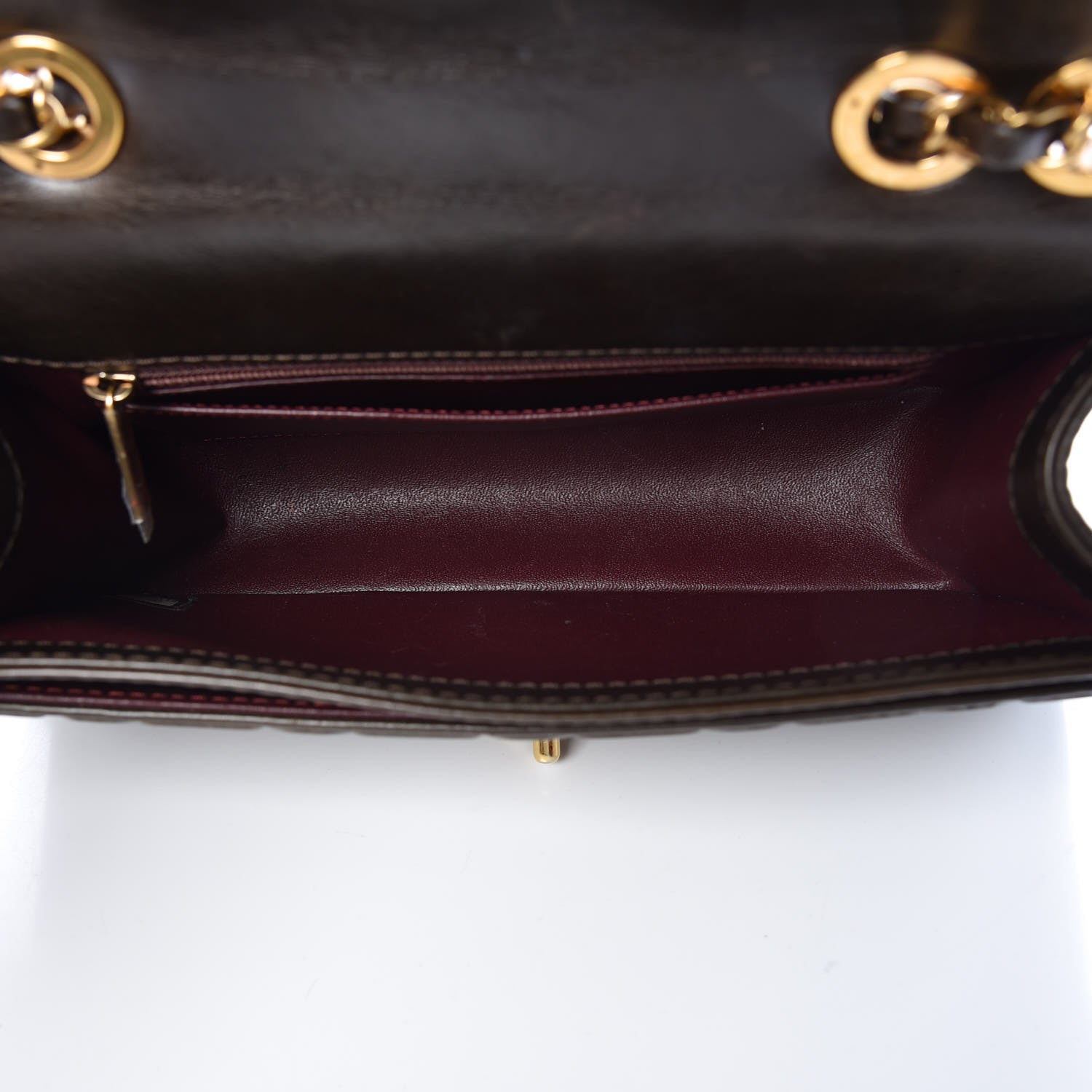 Chanel Calfskin Embossed Medium Flap Brown 5 of 11