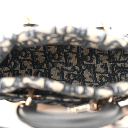 Christian Dior Wicker Oblique Micro Lady D-Joy Bag Natural Black 5 of 10