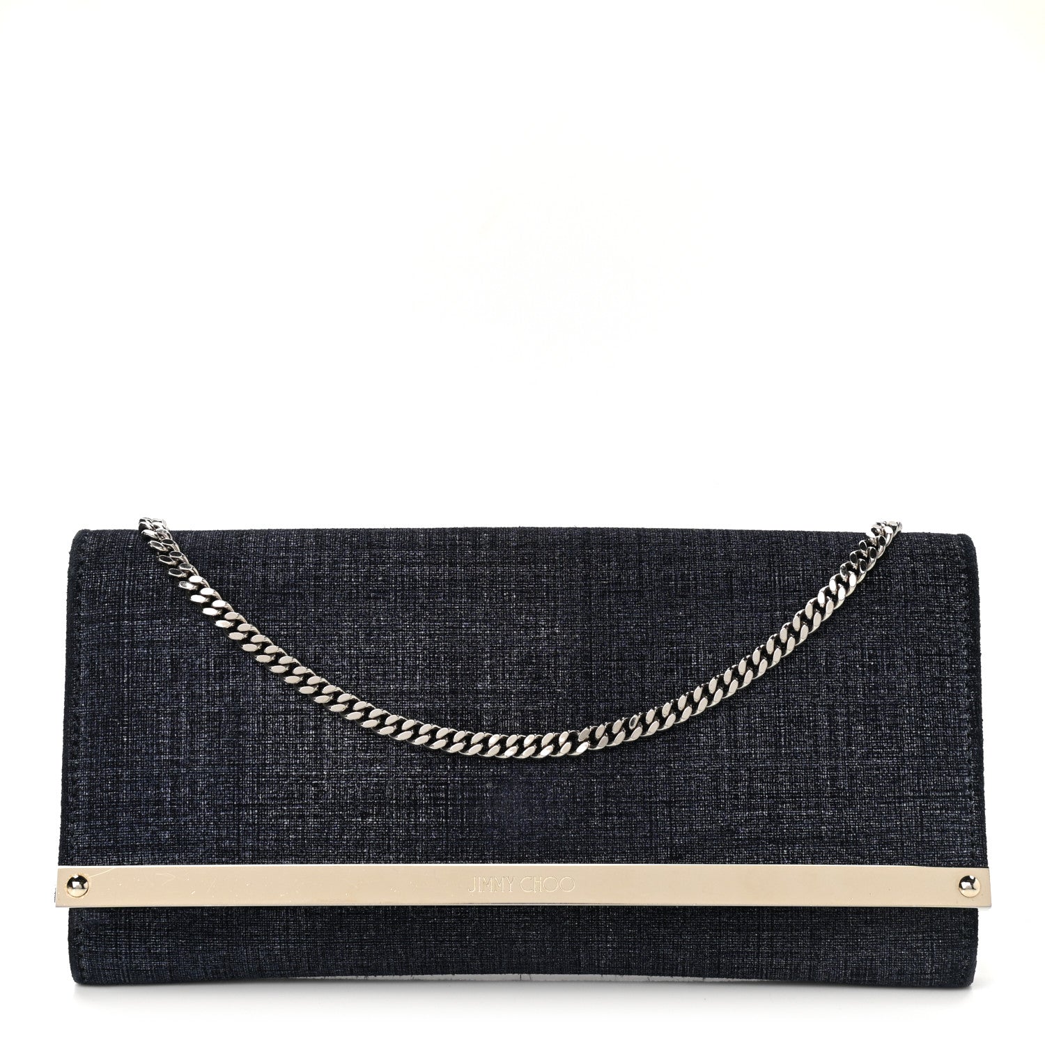 Jimmy Choo Denim Clutch Blue 1 of 10