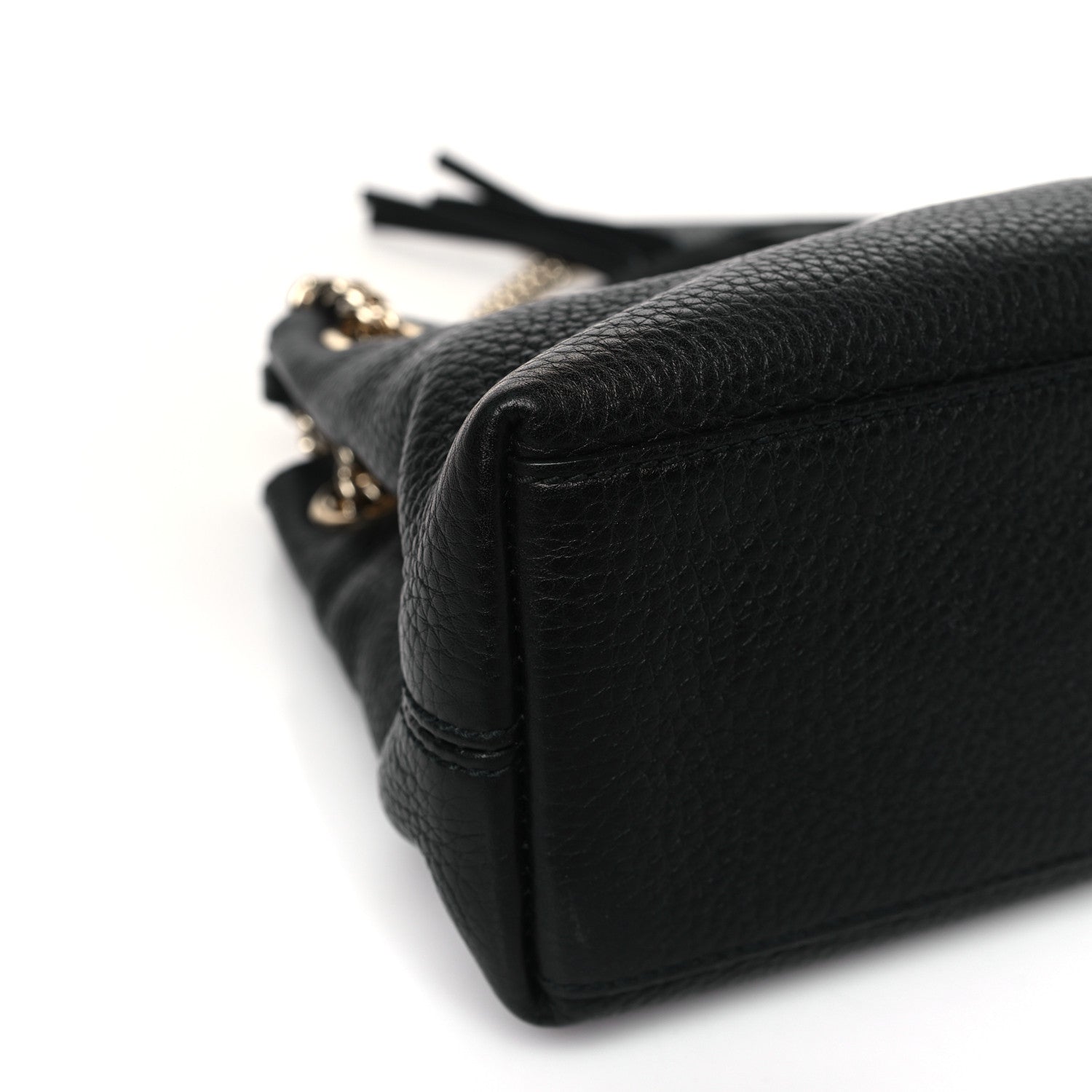 Gucci Pebbled Calfskin Small Soho Chain Shoulder Bag Black 8 of 9