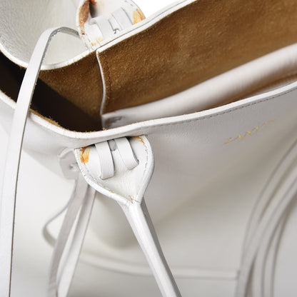 Lanvin Smooth Calfskin Medium Fringe Shopper Tote White 12 of 20