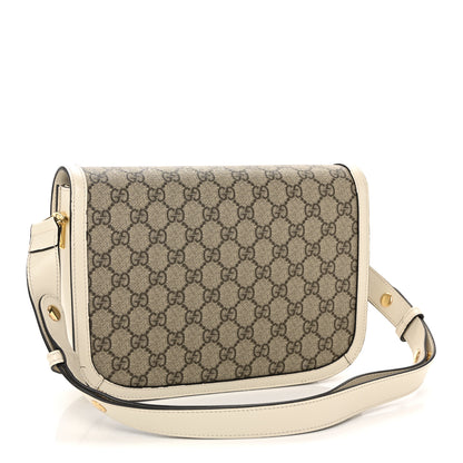 Gucci GG Supreme Monogram Horsebit 1955 Shoulder Bag Beige Mystic White 3 of 13