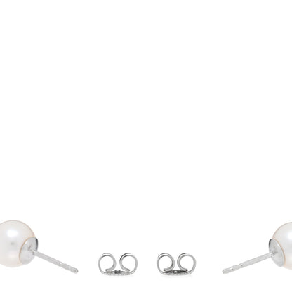 Mikimoto 18K White Gold Akoya Pearl 8-8.5mm Stud Earrings 3 of 5