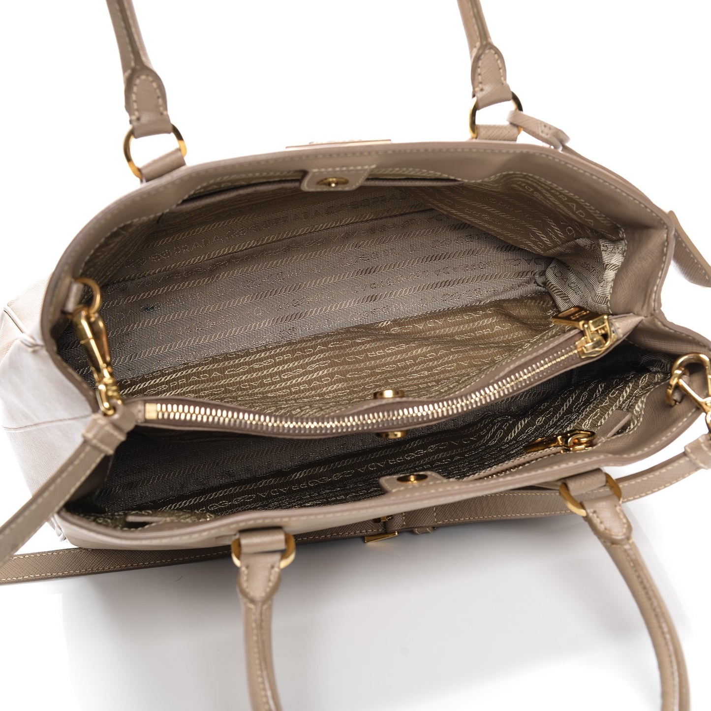Saffiano Lux Small Tote Argilla