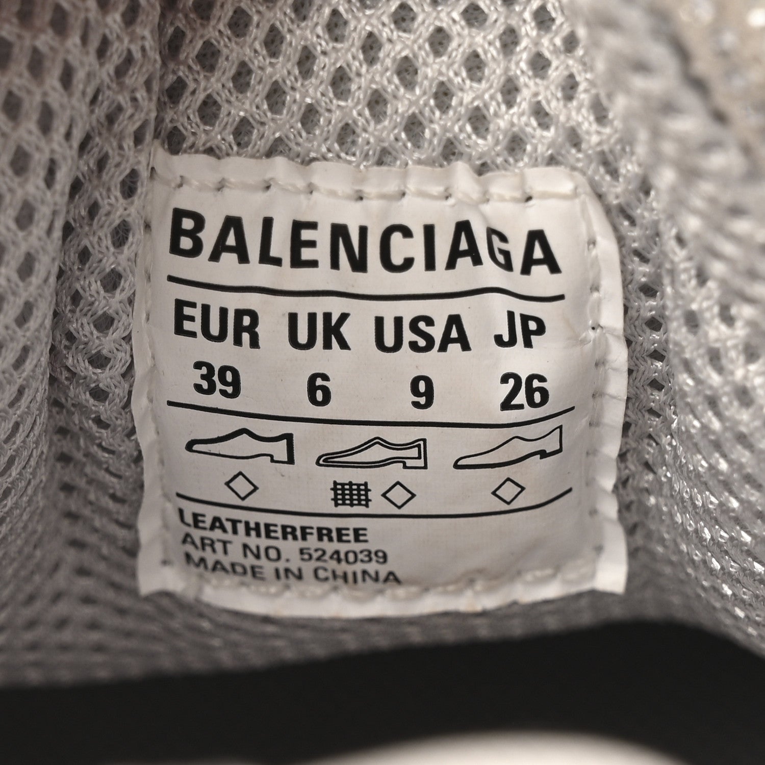 Balenciaga Microfiber Strass Embellished Womens Triple S Sneakers 39 Light Grey 8 of 14