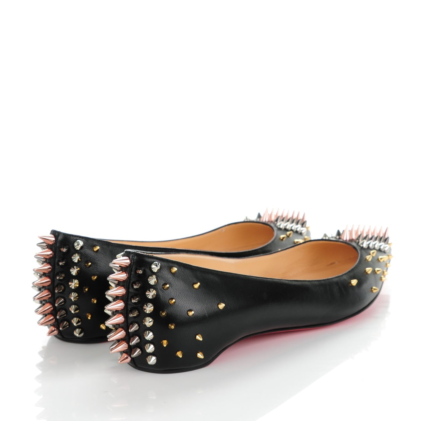 Nappa Goldoflat Spikes Flats 39 Black