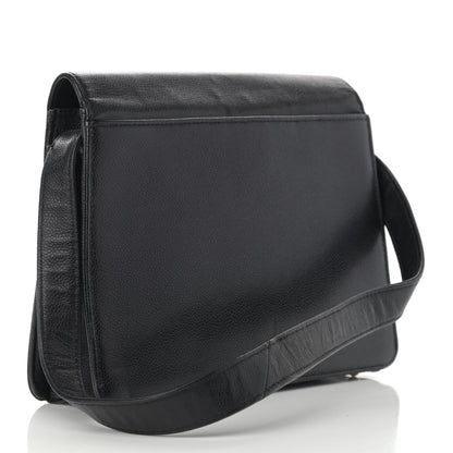 Chanel Caviar Flap Shoulder Bag Black 2 of 17