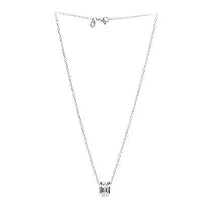 Bulgari 18K White Gold Diamond B.Zero1 Pave Pendant Necklace 3 of 5