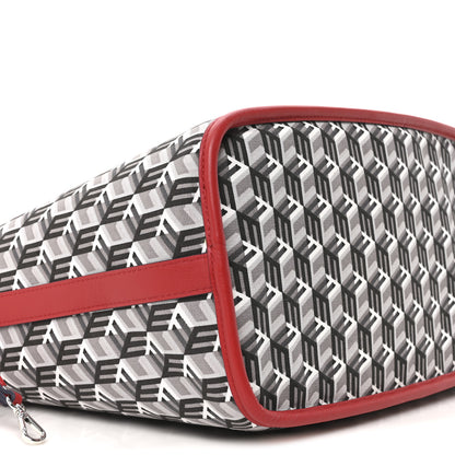 MCM Visetos Medium Liz Reversible Shopper Tote Candy Red 15 of 16