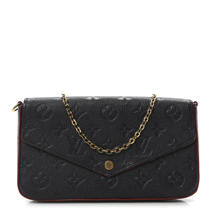 Louis Vuitton Empreinte Pochette Felicie Chain Wallet Marine Rouge 1 of 10