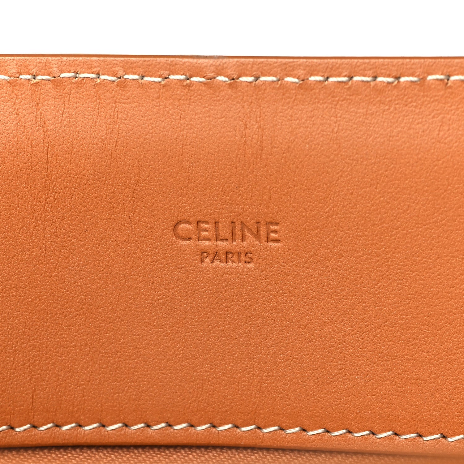 Celine Canvas Calfskin Logo Print Small Vertical Cabas Natural Tan 6 of 9