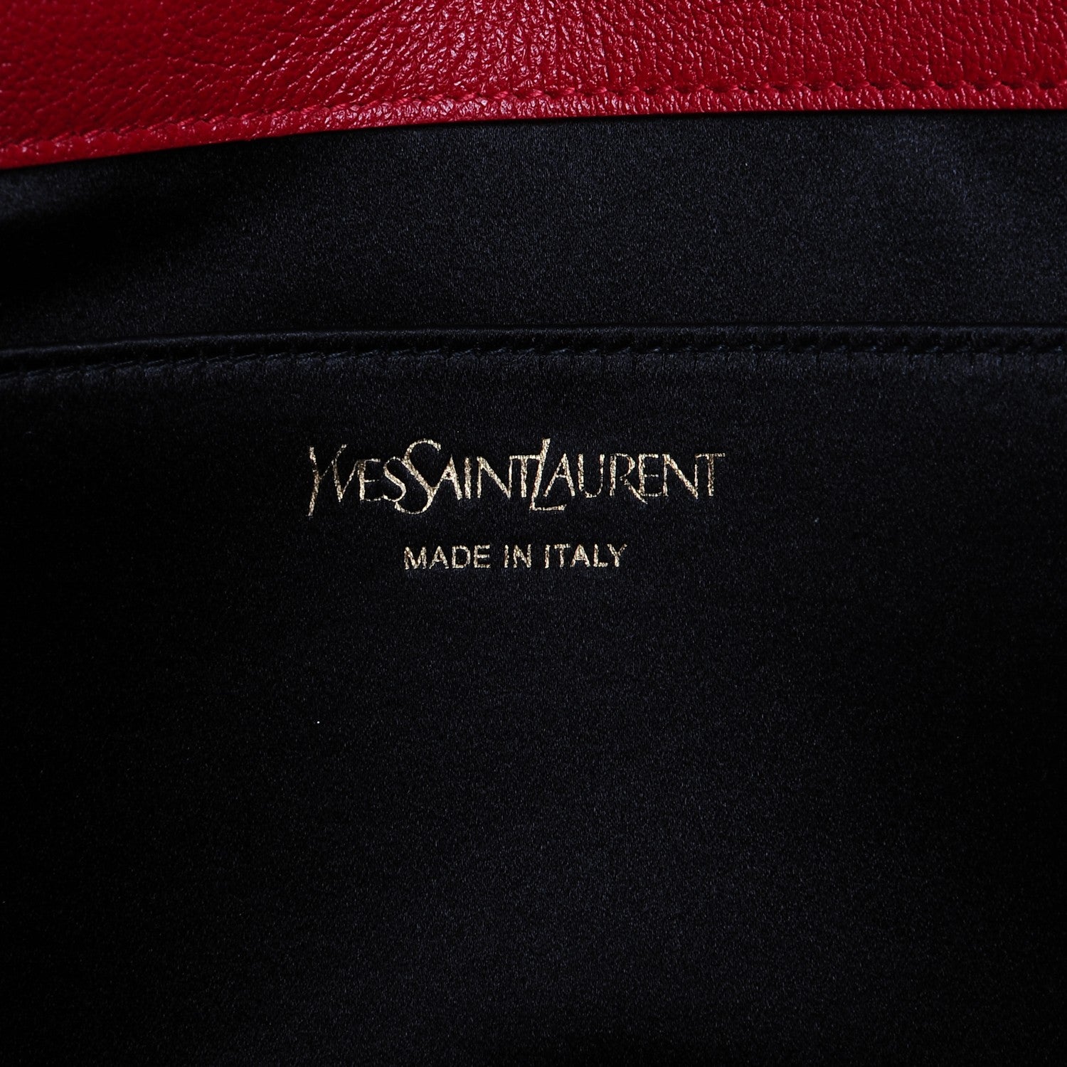 Saint Laurent Calfskin Monogram Large Belle De Jour Clutch Red 6 of 7