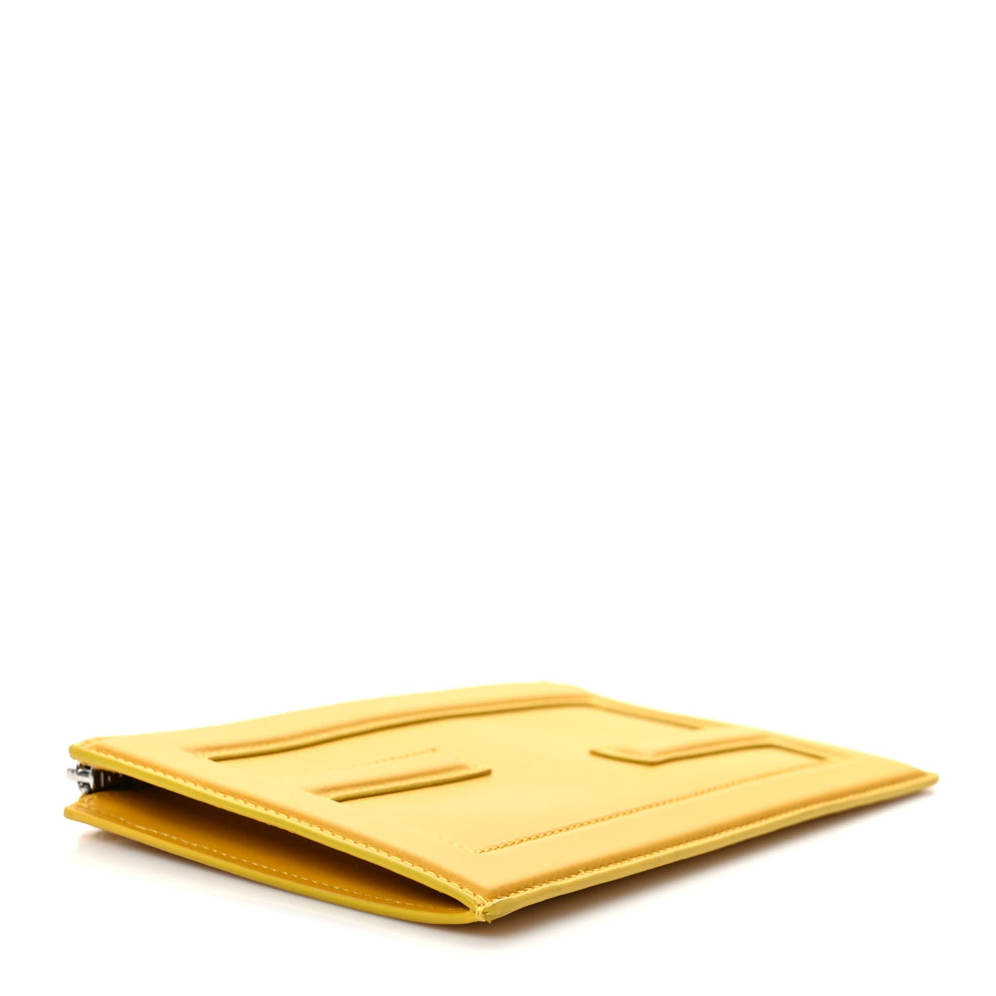 Calfskin Baguette Flat Pouch Sunflower