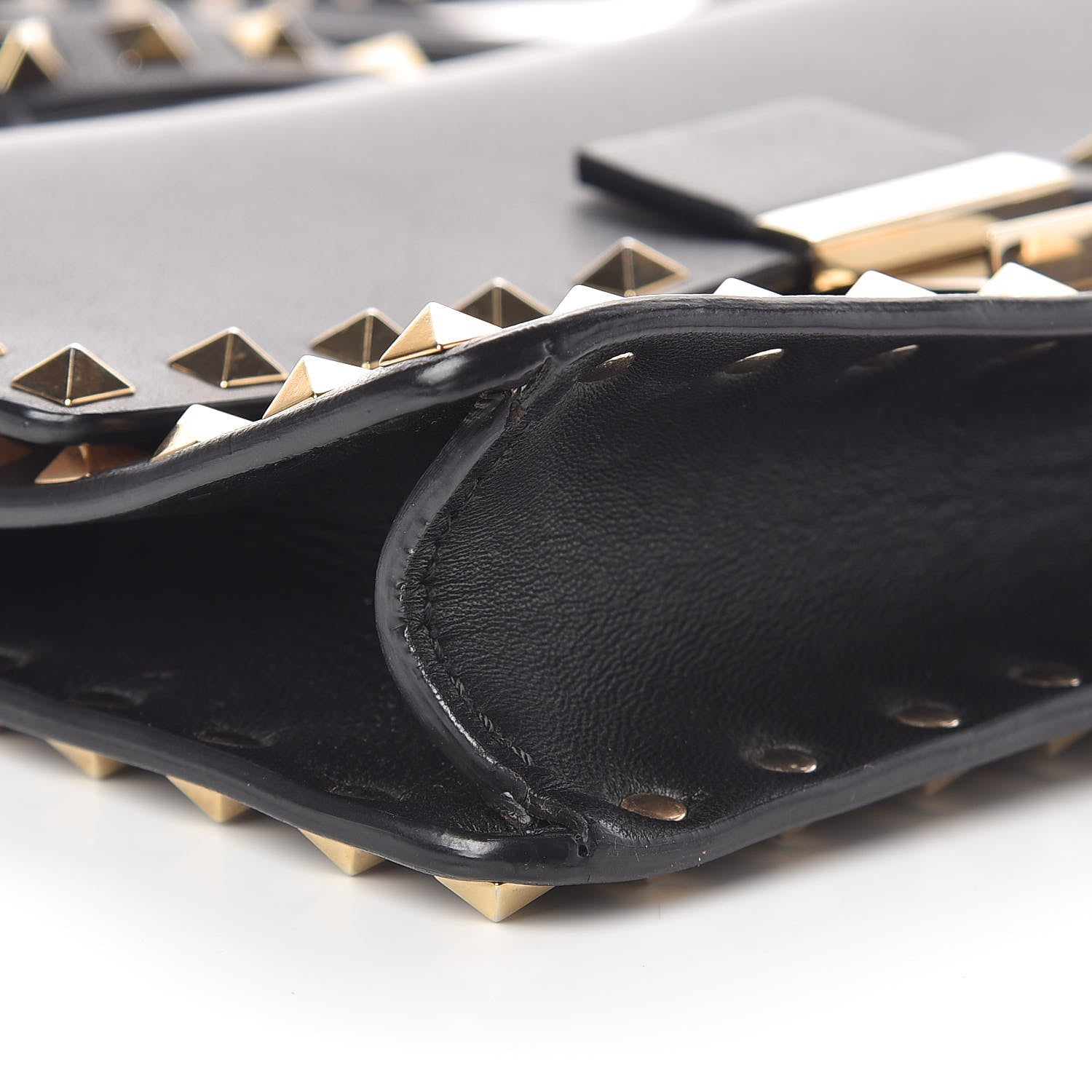 Valentino Garavani Calfskin Rockstud Top Handle Crossbody Black 7 of 8