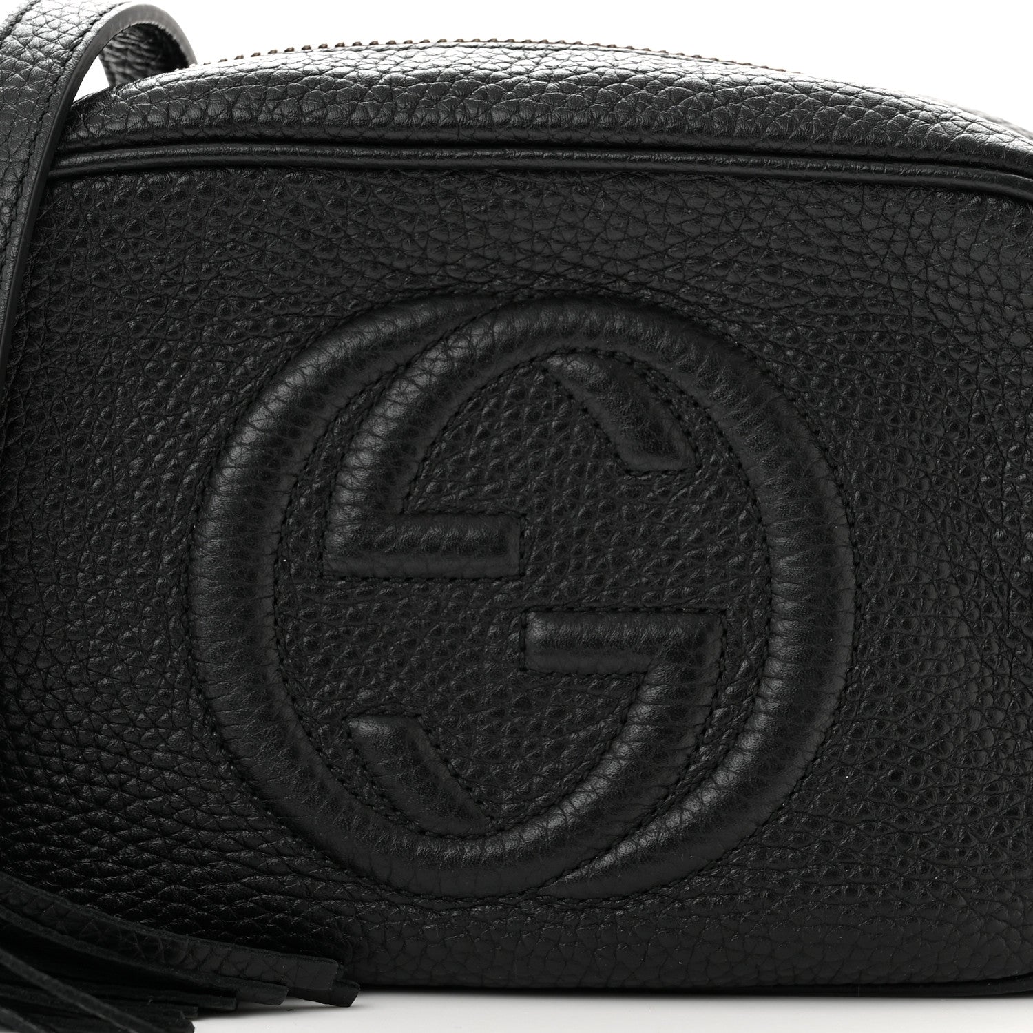 Gucci Pebbled Calfskin Mini Soho Disco Bag Black 8 of 10