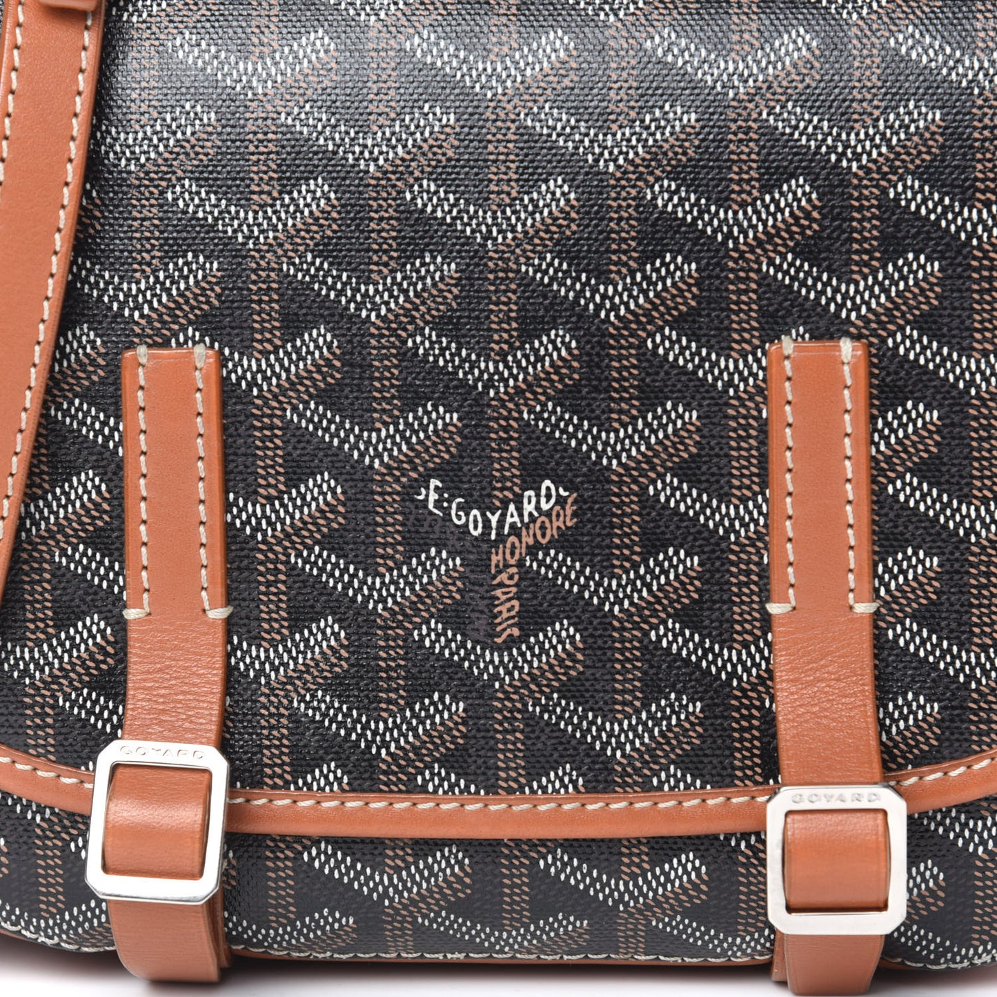 Goyardine Belvedere PM Messenger Bag Black Gold
