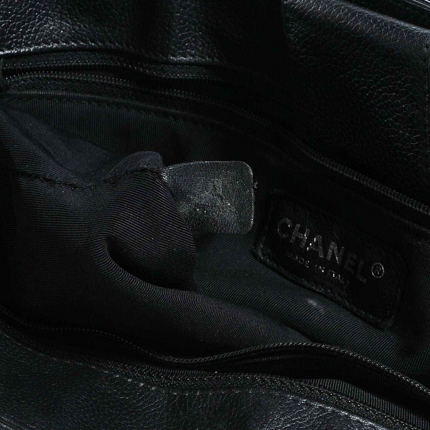 Calfskin Cerf Executive Shopper Tote Black